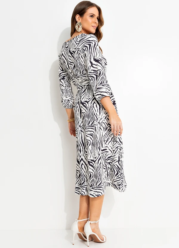 Quintess - Vestido Zebra em Alfaiataria Sarjada 5