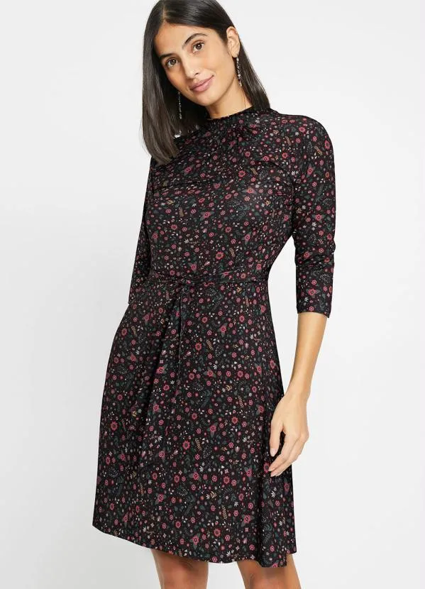 bonprix - Vestido Floral Lúdico em Malha Fria
