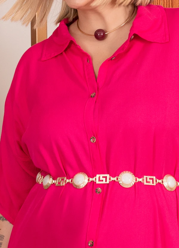 Quintess - Vestido Pink em Viscose Plana Sarjada 9