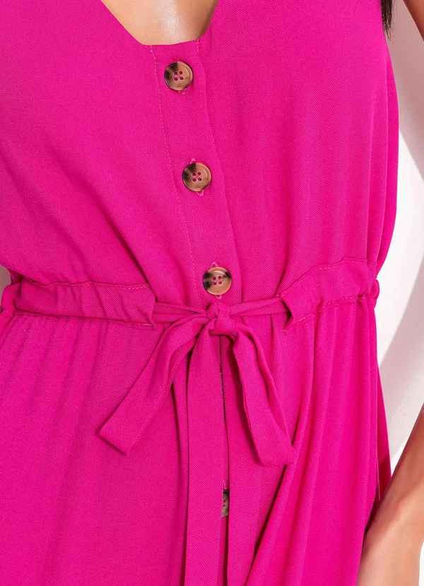 Quintess - Vestido Pink em Viscose Plana Sarjada 6