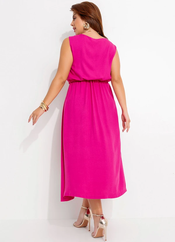 Quintess - Vestido Pink em Viscose Plana Sarjada 8