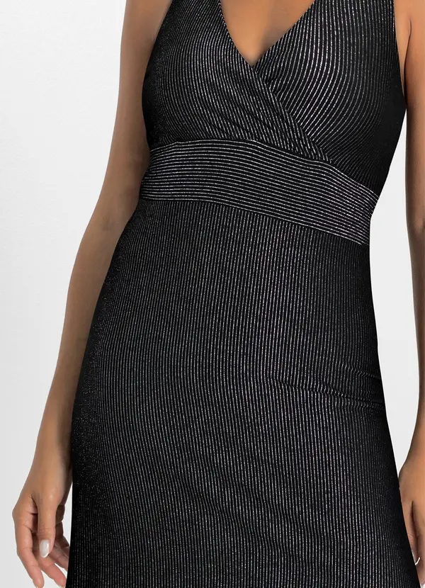 bonprix - Vestido Preto em Malha de Viscose com Lurex 3