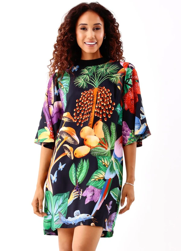 Farm - Vestido T-Shirt Dress Caminho Yawanawa