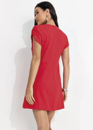 Fakini - Vestido Curto Vermelho - FAKINI