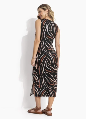 Quintess - Vestido Acqua Terroso em Malha de Viscose - QUINTESS