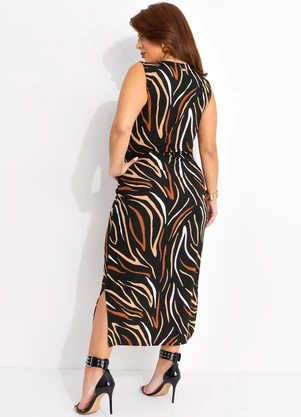 Quintess - Vestido Acqua Terroso em Malha de Viscose - QUINTESS