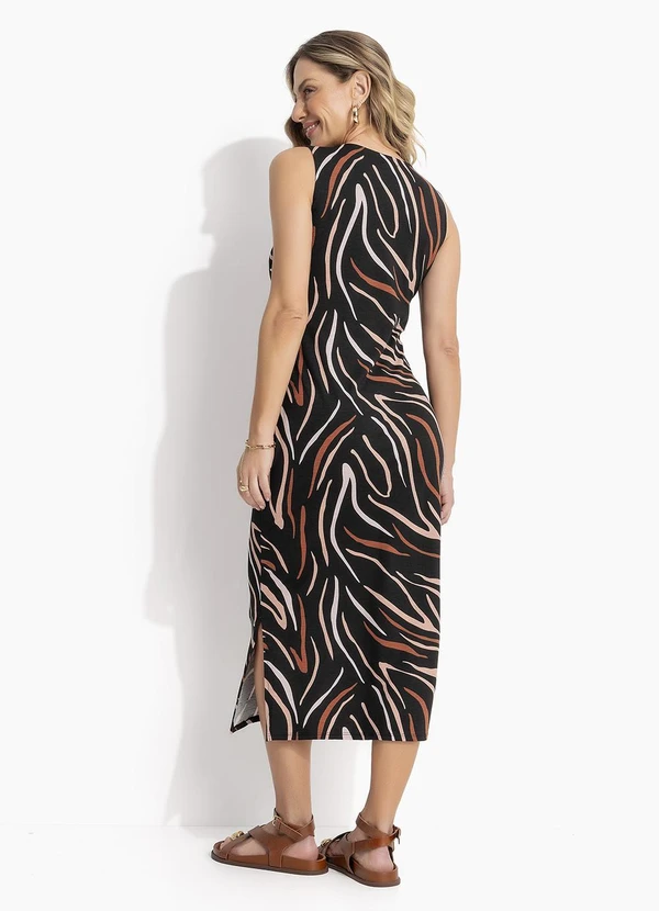 Quintess - Vestido Acqua Terroso em Malha de Viscose 2