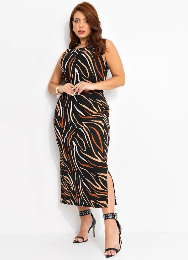 Quintess - Vestido Acqua Terroso em Malha de Viscose 10