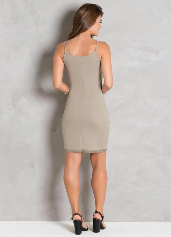 Rosalie - Vestido Anágua Bege com Renda 5