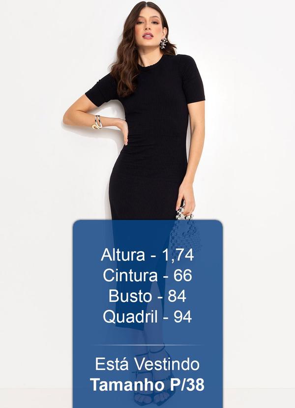 Colcci - Vestido Canelado Preto 5