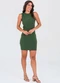Meu Jeans - Vestido Tubinho Canelado sem Manga Chumbo - variação: Verde Militar