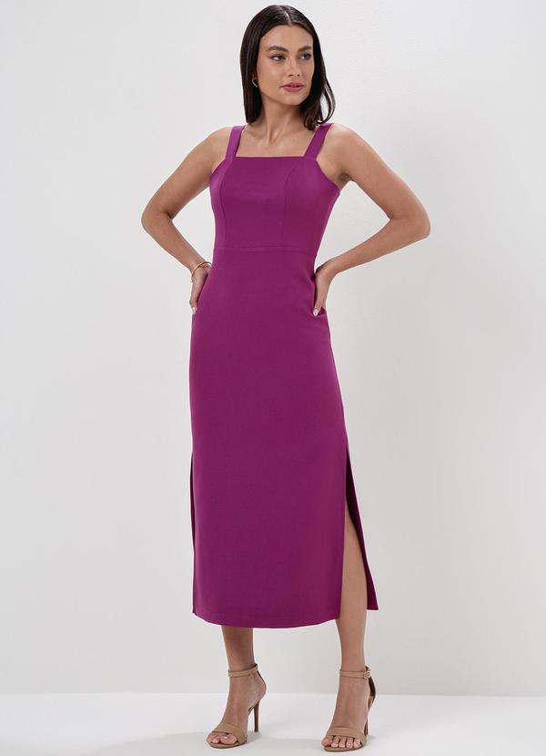 Principessa - Vestido Tubinho Longuete Magenta Rosilda