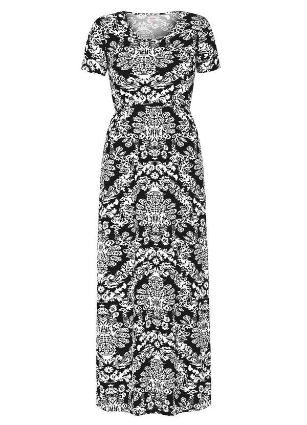 Outlet - Vestido Longo Arabescos Moda Evangélica 3