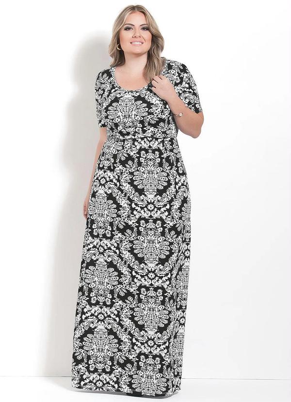 Outlet - Vestido Longo Arabescos Moda Evangélica 6