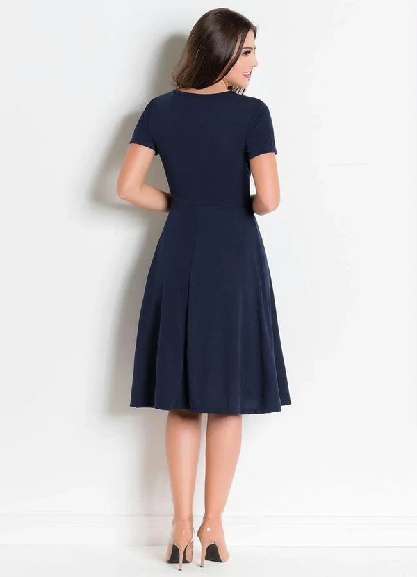 Rosalie - Vestido com Manga Curta Marinho 7