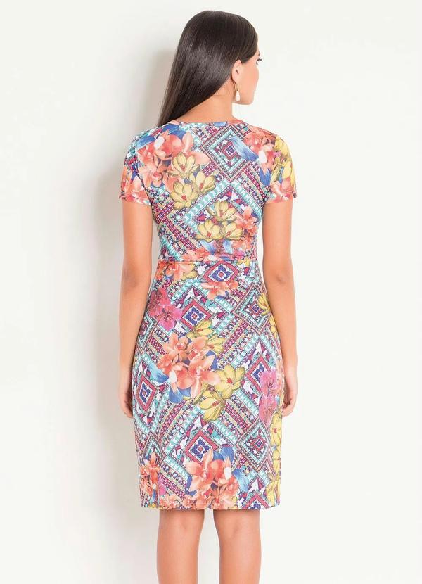 Rosalie - Vestido Decote Redondo Estampado Moda Evangélica 3