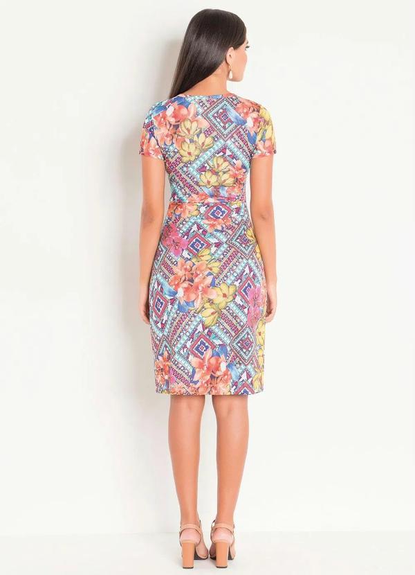 Rosalie - Vestido Decote Redondo Estampado Moda Evangélica 5