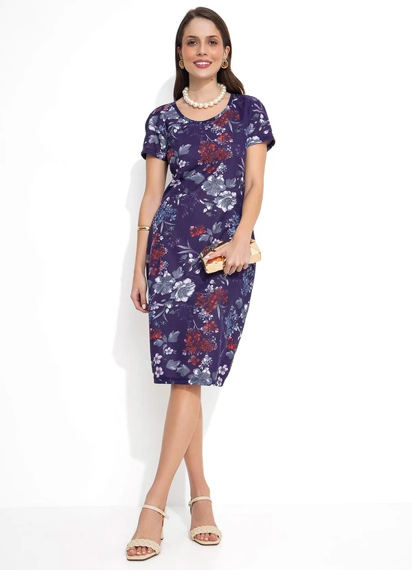 Rosalie - Vestido Decote Redondo Flores 9