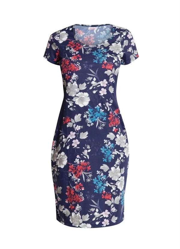 Rosalie - Vestido Decote Redondo Flores 4