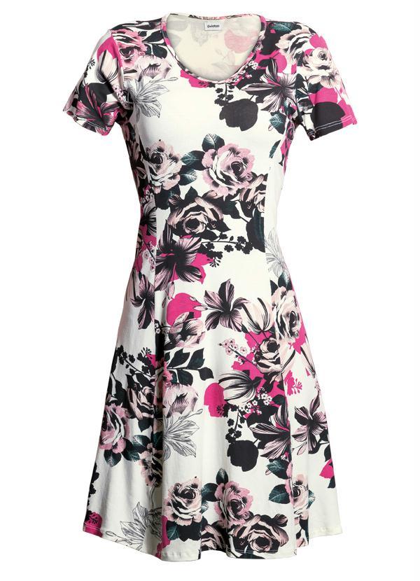Quintess - Vestido Floral Evasê Quintess 8