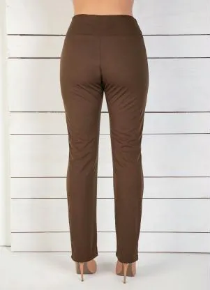 Moda Pop - Calça Reta Marrom - MODA POP
