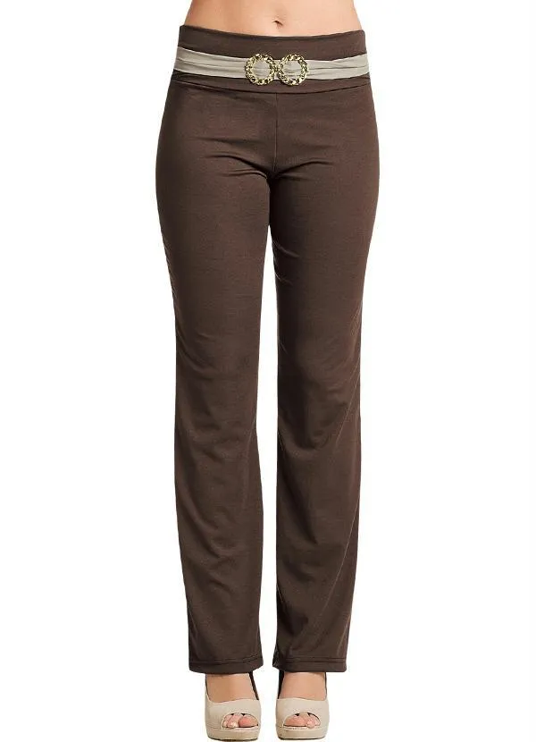 Moda Pop - Calça Reta Marrom 5