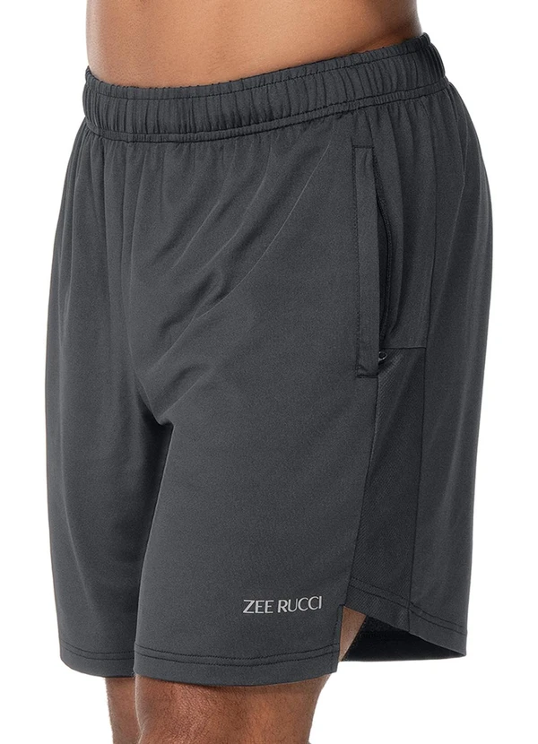 Zee Rucci - Bermuda Bolso com Zíper Mulet Cinza Grafite