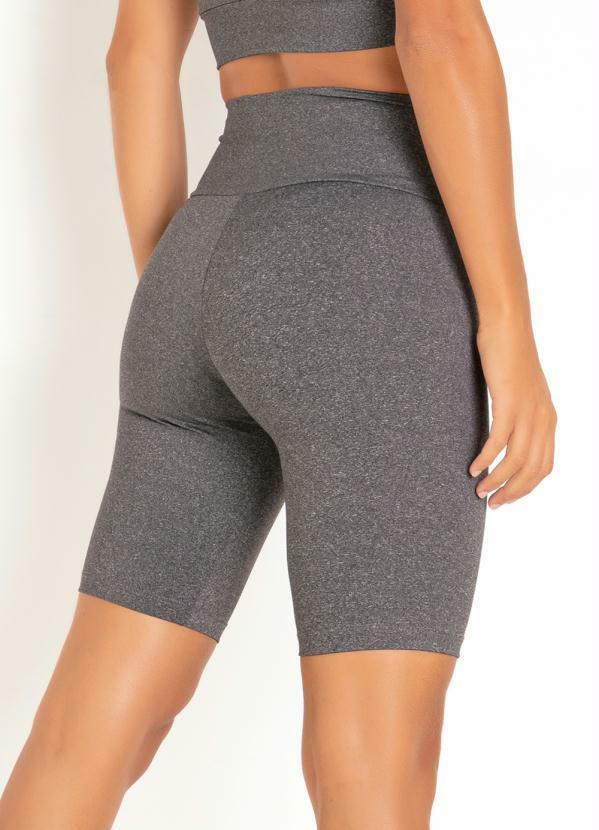 Sawary Fitness - Bermuda Ciclista Cinza com Cós Duplo 2