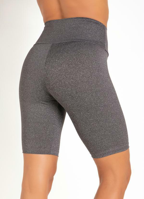 Sawary Fitness - Bermuda Ciclista Cinza com Cós Duplo 6