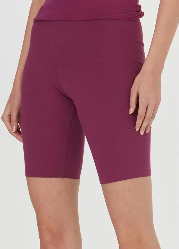 Malwee - Bermuda Ciclista Cotton Feminina Roxo 3