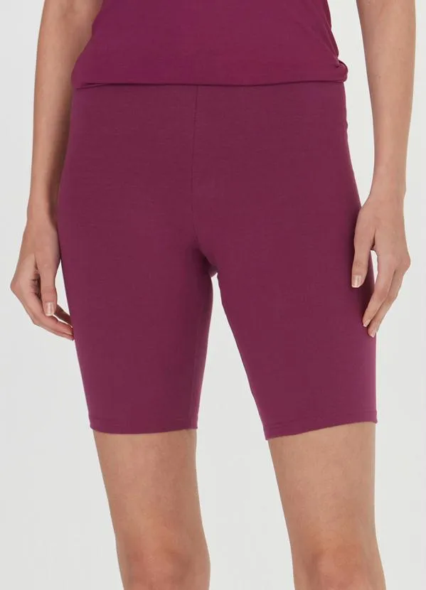 Malwee - Bermuda Ciclista Cotton Feminina Roxo 4