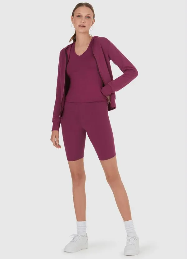 Malwee - Bermuda Ciclista Cotton Feminina Roxo 5