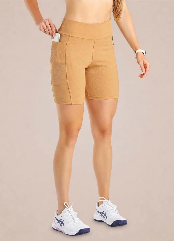 Endorfina - Bermuda Ciclista Feminina Bege