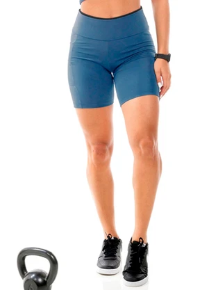 Cobertura - Bermuda Cilista Feminina Azul - COBERTURA