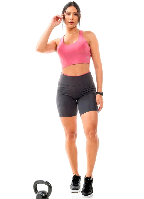 Cobertura - Bermuda Cilista Feminina Cinza 2