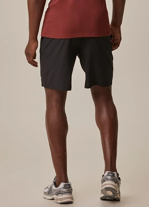 Malwee - Bermuda com Bolso em Tafetá Active Preto - MALWEE