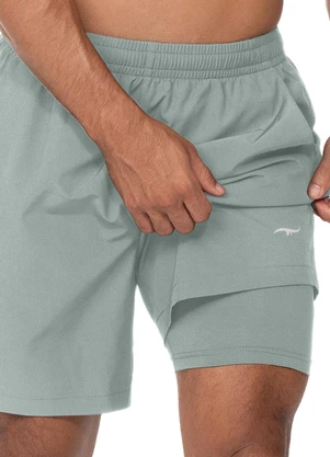 Zee Rucci - Bermuda com Short Interno e Bolso Verde Claro - ZEE RUCCI