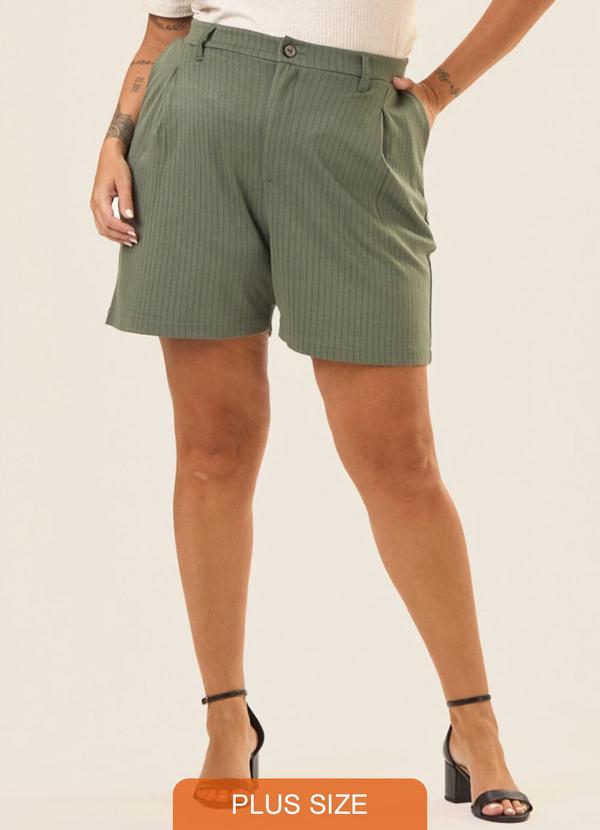 Cess - Bermuda de Alfaiataria Jacquard Acácia Verde