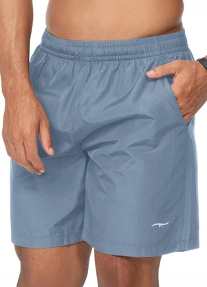 Zee Rucci - Bermuda Fitness Masculina com Bolso Azul Claro - ZEE RUCCI