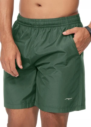 Zee Rucci - Bermuda Fitness Masculina com Bolso Verde Escuro - ZEE RUCCI