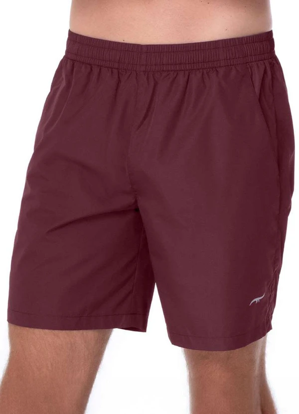 Zee Rucci - Bermuda Masculina com Bolso Vermelho Bordeaux