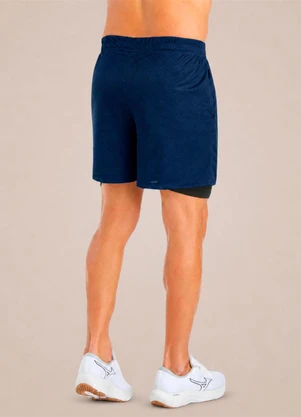 Endorfina - Bermuda Masculina Fit Square Azul - ENDORFINA