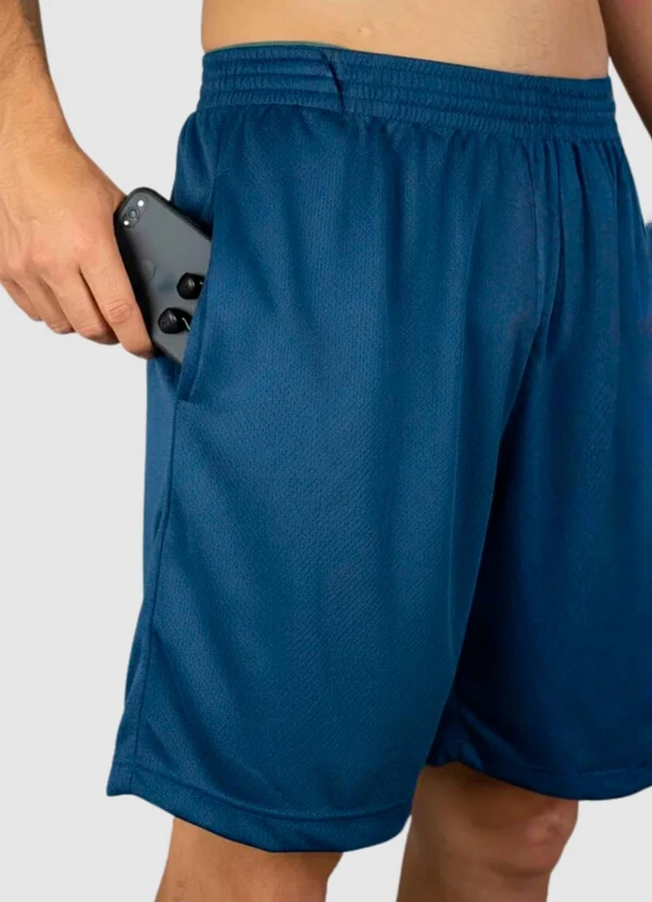 Yends Fashion - Bermuda Masculina Fitness Dry Fit Azul 2