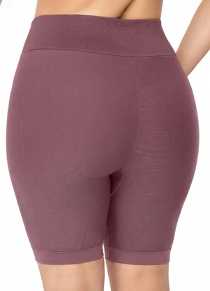 Zee Rucci - Bermuda Plus Size Cós Alto Jacquard Lilás - ZEE RUCCI