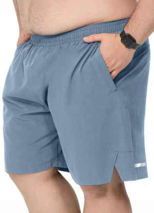 Zee Rucci - Bermuda Plus Size Detalhe Refletivo Azul Claro - ZEE RUCCI