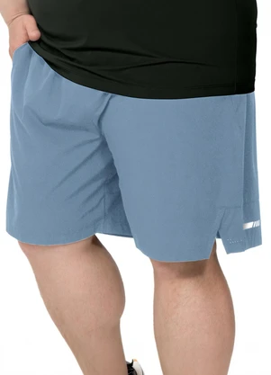 Zee Rucci - Bermuda Plus Size Detalhe Refletivo Azul Claro - ZEE RUCCI
