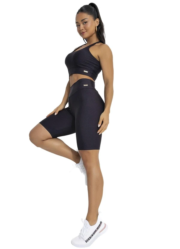 Jancris - Bermuda Preto em Malha com Elastano 3