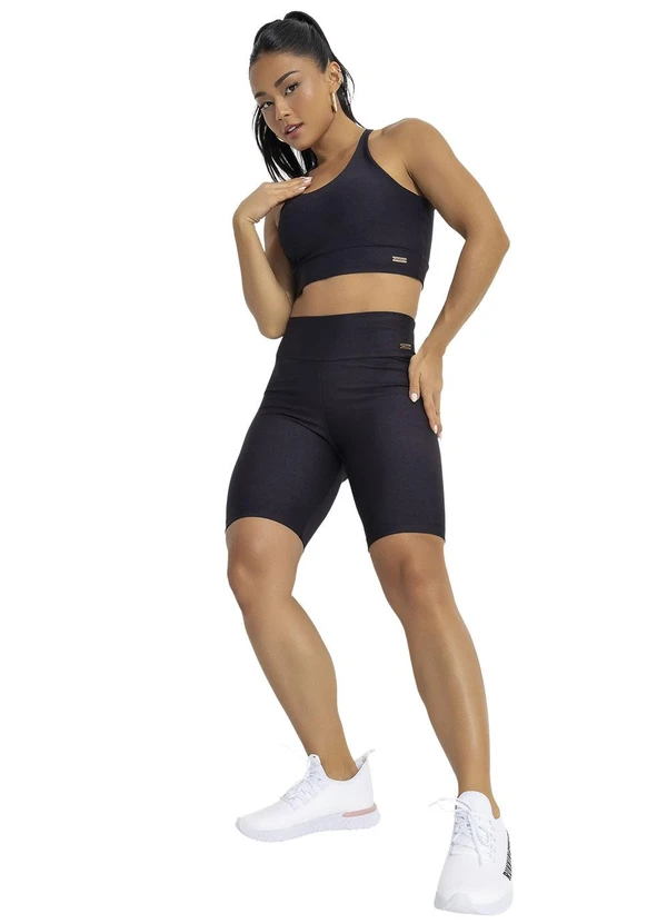 Jancris - Bermuda Preto em Malha com Elastano 4