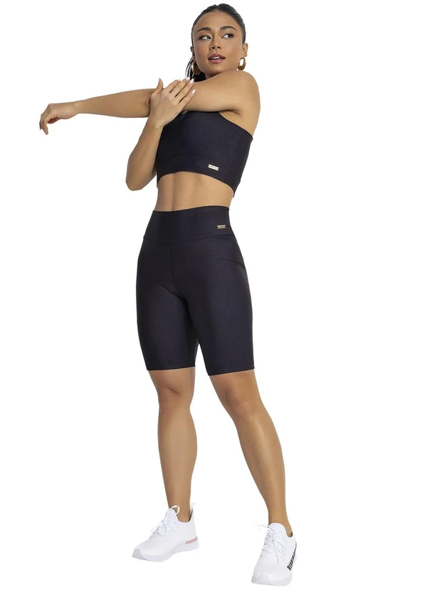 Jancris - Bermuda Preto em Malha com Elastano 5