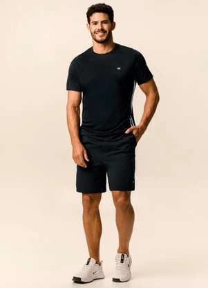 Malwee - Bermuda Reta Dry Active Preto - MALWEE